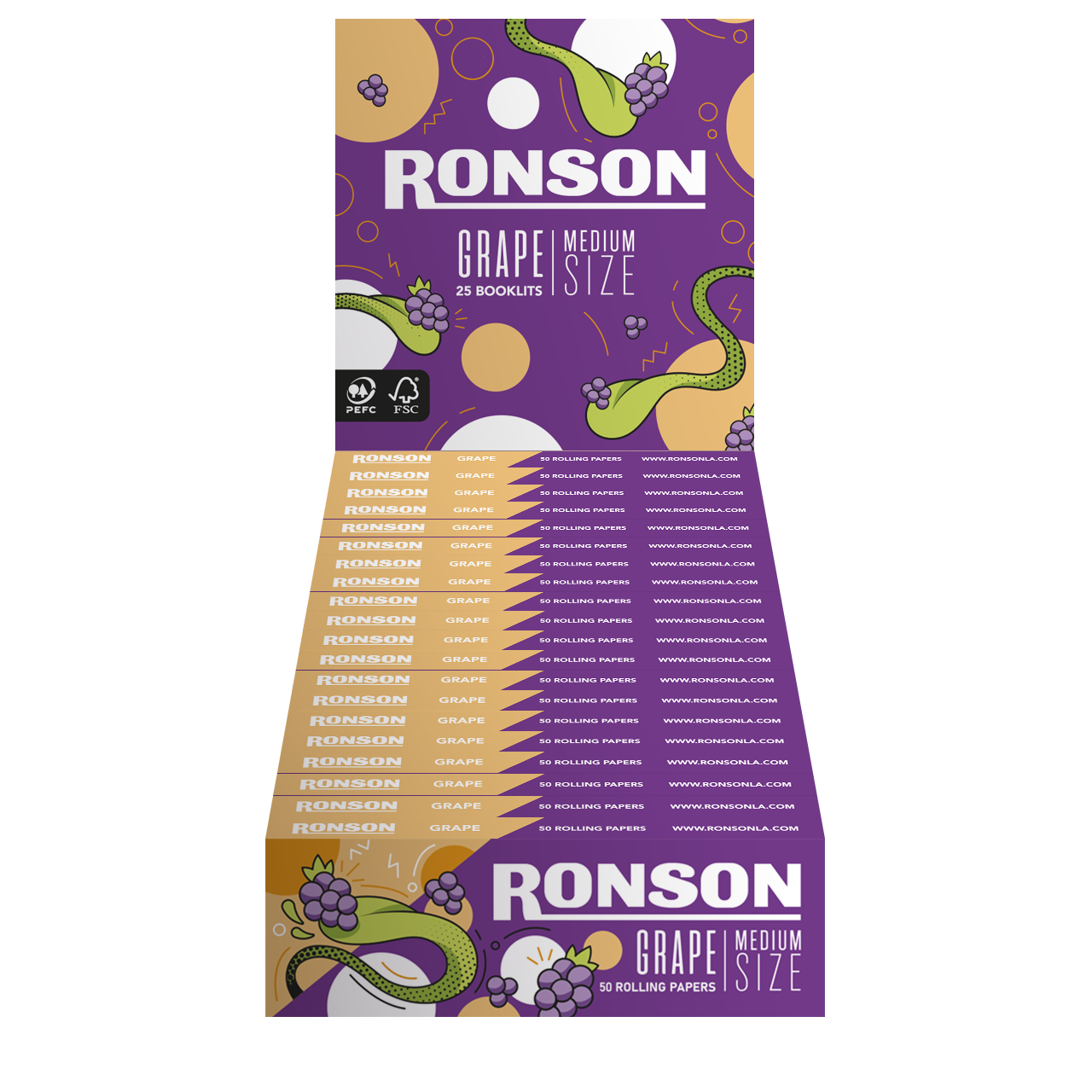 Display Ronson Papelillos Grape