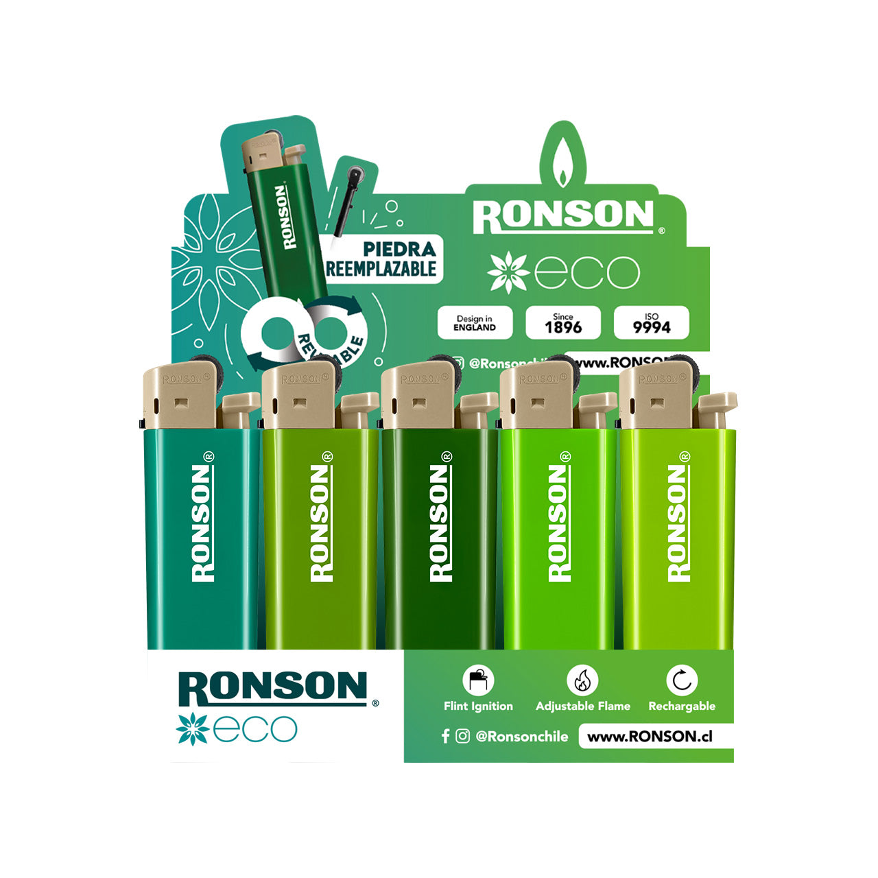 Encendedor Ronson Colourlite Eco