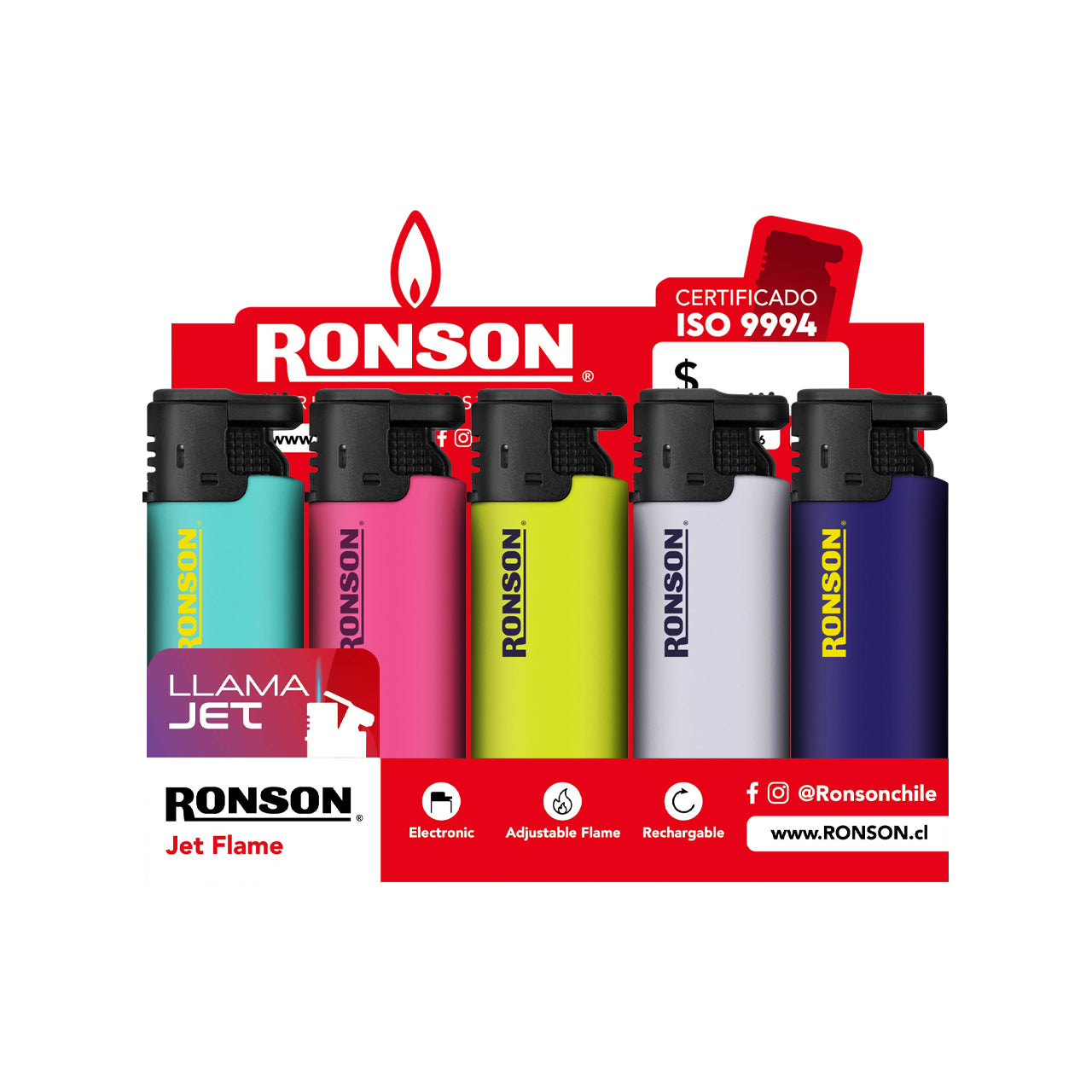 Encendedor Ronson Jet Flame Sólido