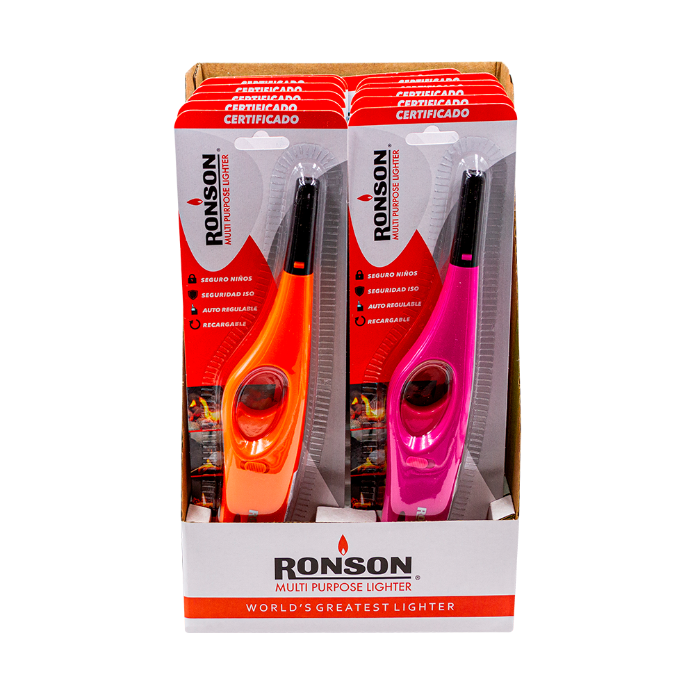 Encendedor Ronson Tubo Corto Negro