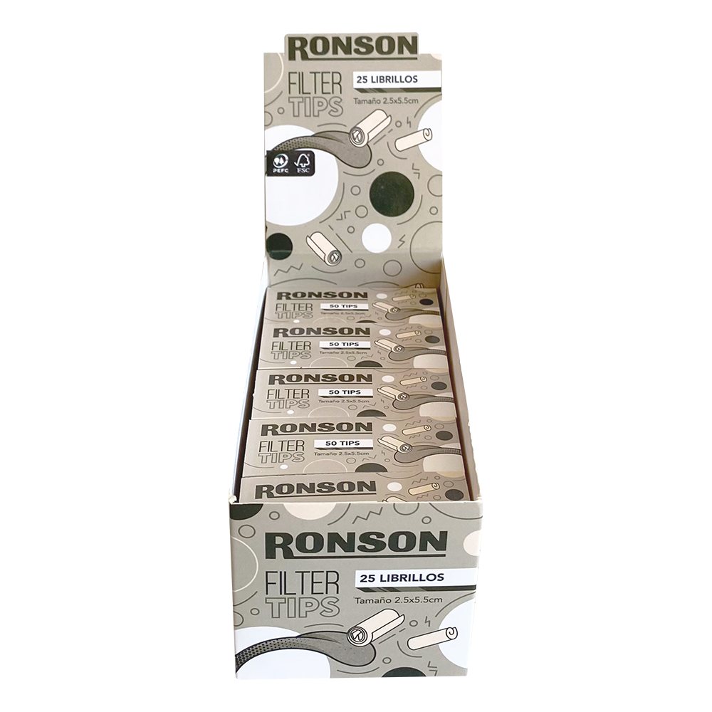 Display Ronson Filtros de Papel (Tips)