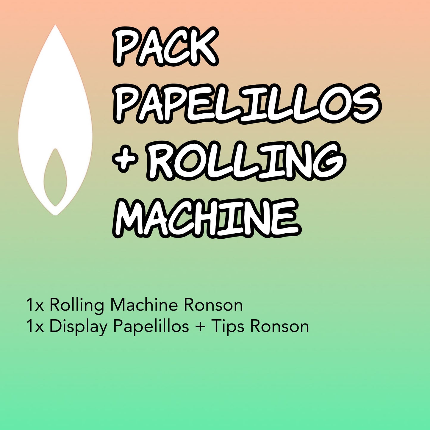 Pack Rolling Machine + Papelillos Tips Ronson